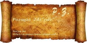 Pozsgai Zénó névjegykártya